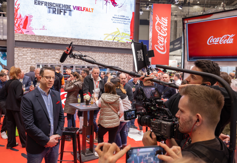 Daniel Osterloh im Interview auf dem Stand von Coca-Cola auf der Internorga 2024