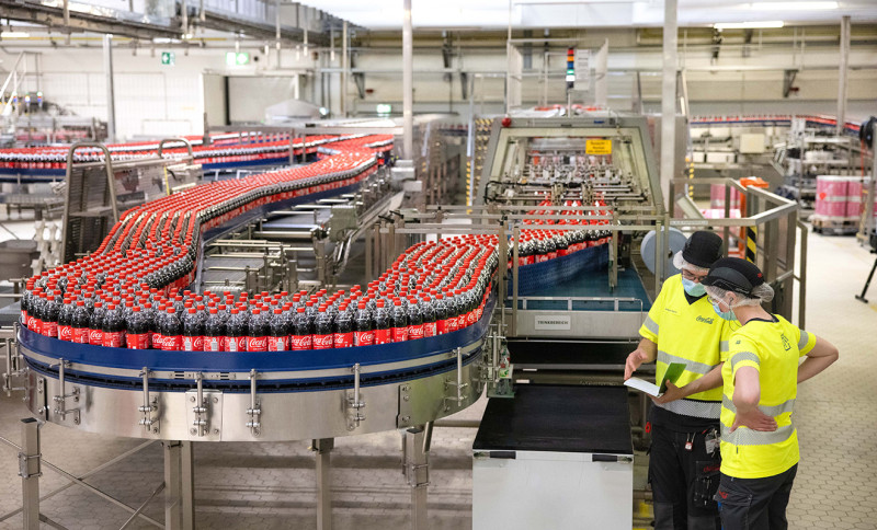 Coca-Cola in Knetzgau: Innenansicht der Produktion